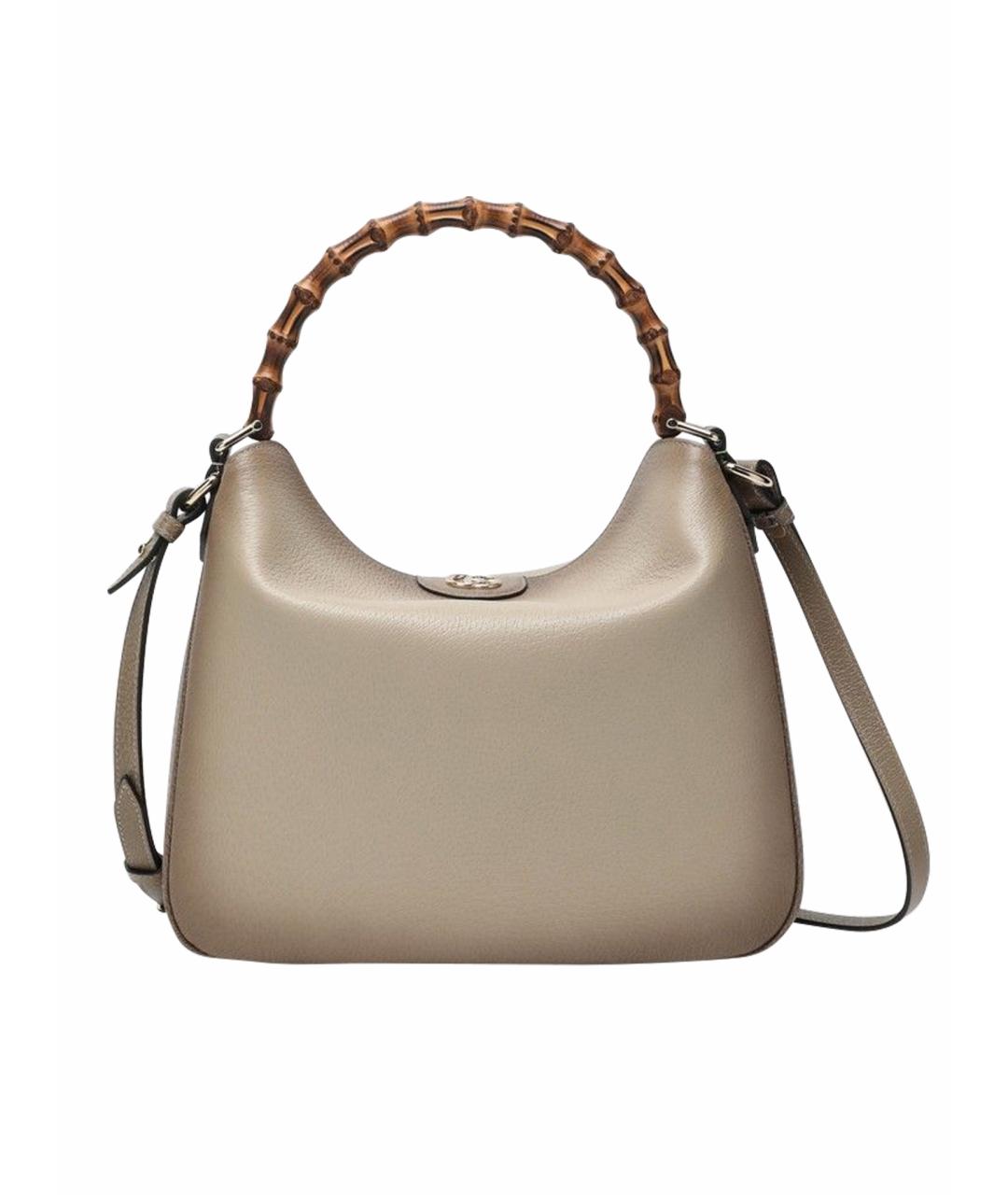 GUCCI Бежевая кожаная сумка через плечо, фото 1