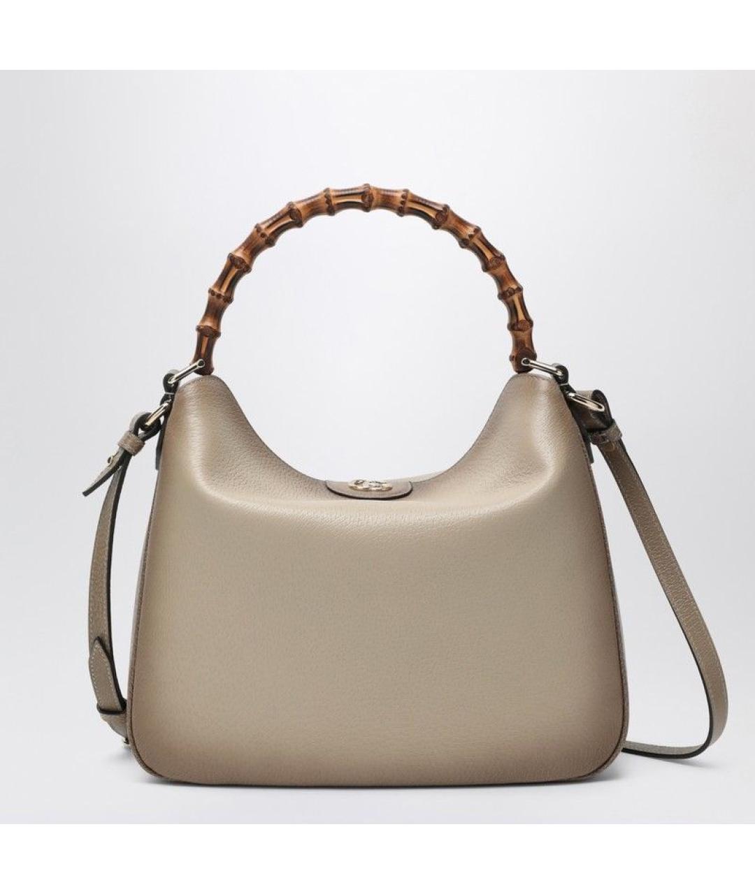 GUCCI Бежевая кожаная сумка через плечо, фото 3