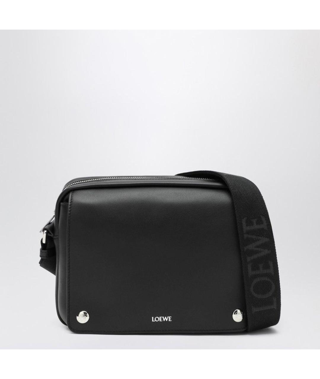LOEWE Черная кожаная сумка на плечо, фото 3