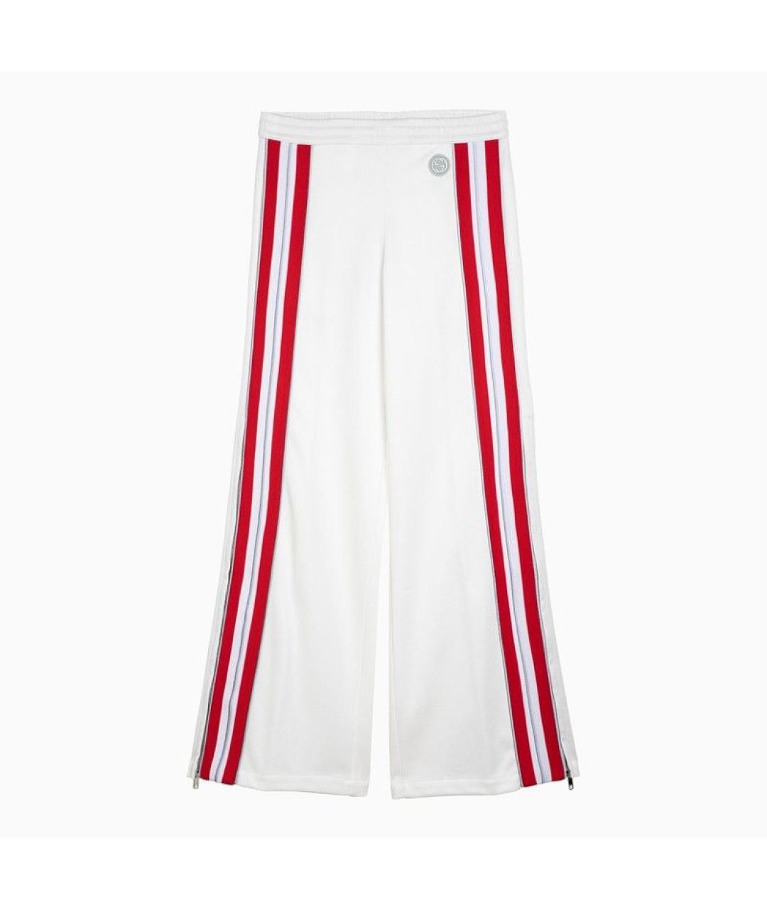 GUCCI Белые полиэстеровые прямые брюки, фото 3
