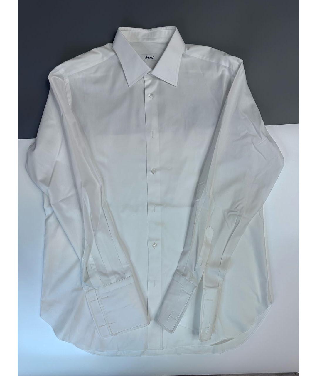 BRIONI Белая хлопковая классическая рубашка, фото 6