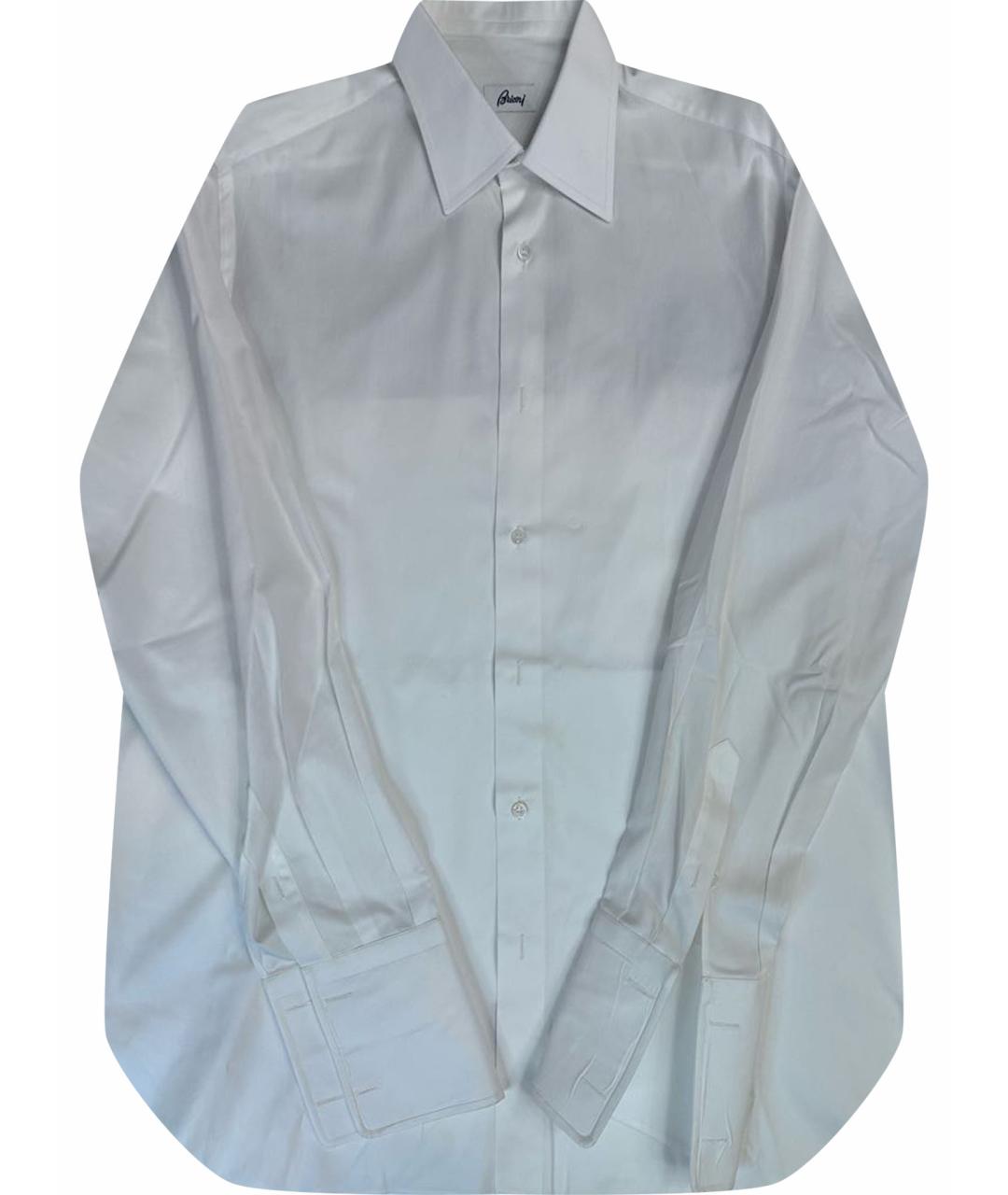 BRIONI Белая хлопковая классическая рубашка, фото 1