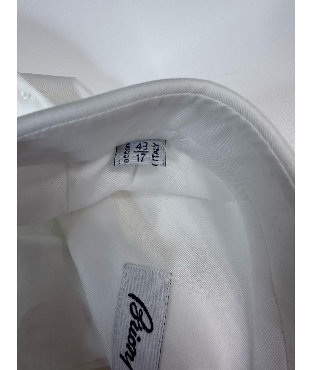 BRIONI Белая хлопковая классическая рубашка, фото 3