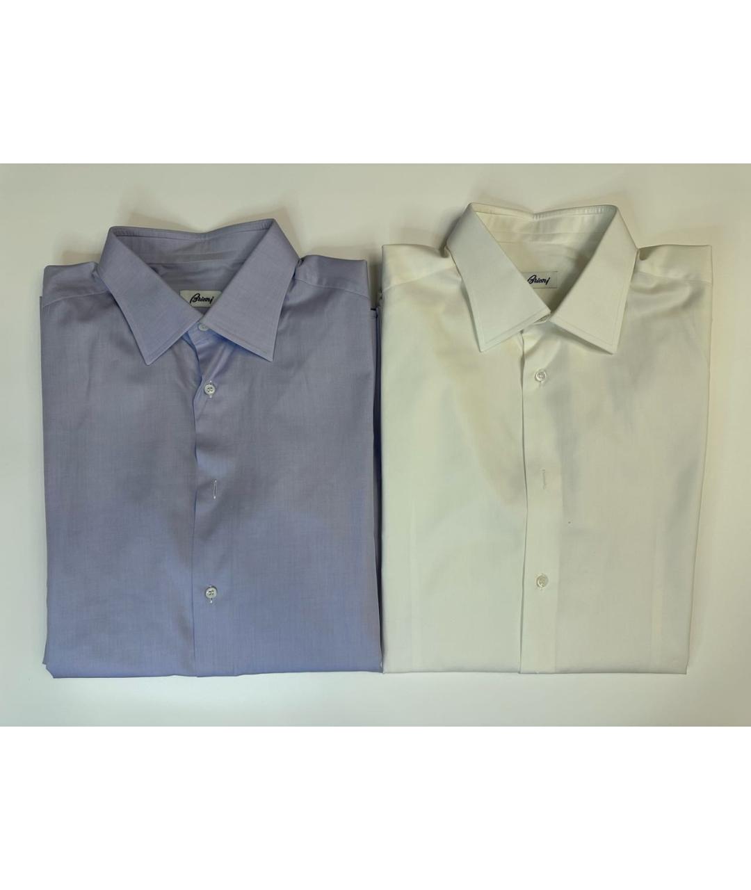 BRIONI Белая хлопковая классическая рубашка, фото 5