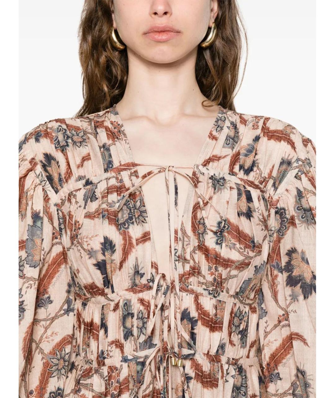ZIMMERMANN Мульти хлопковое повседневное платье, фото 5