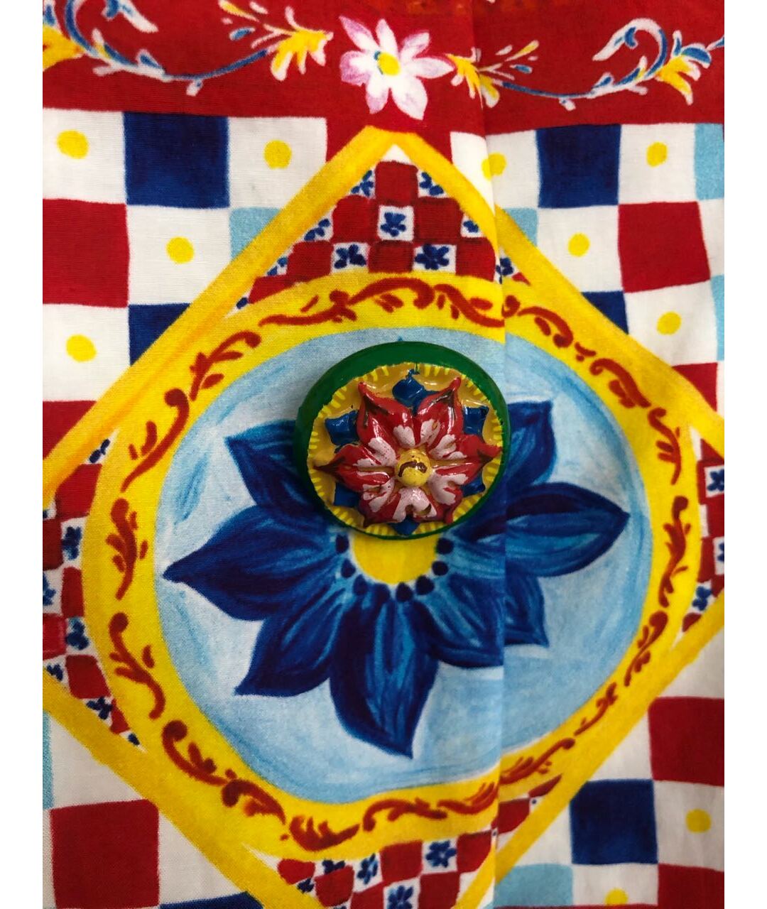 DOLCE&GABBANA Мульти хлопковый костюм с брюками, фото 3