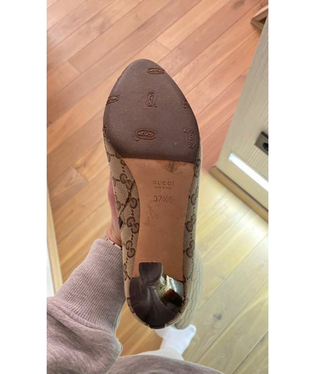 GUCCI Бежевые сапоги, фото 4