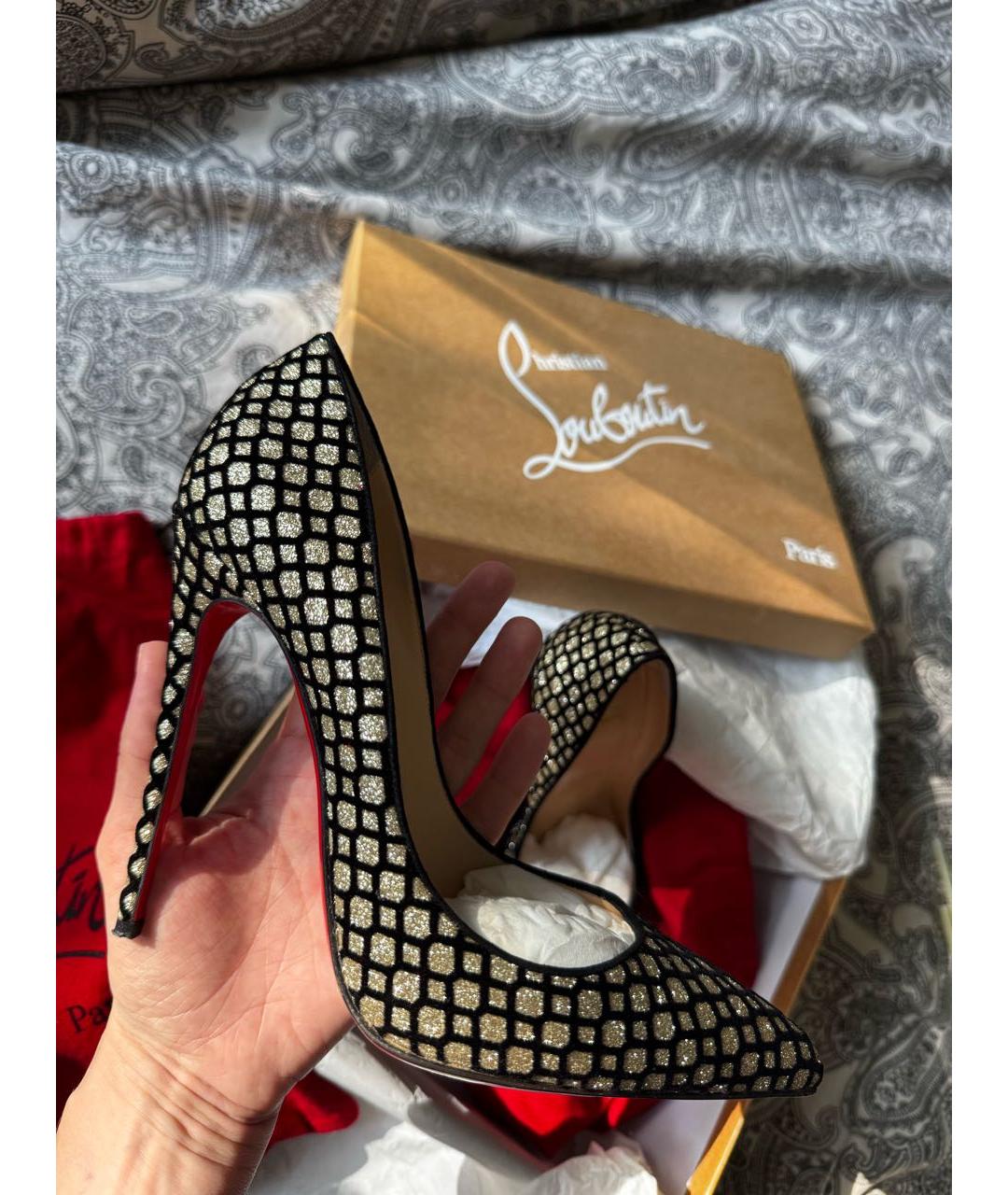 CHRISTIAN LOUBOUTIN Золотые туфли, фото 8