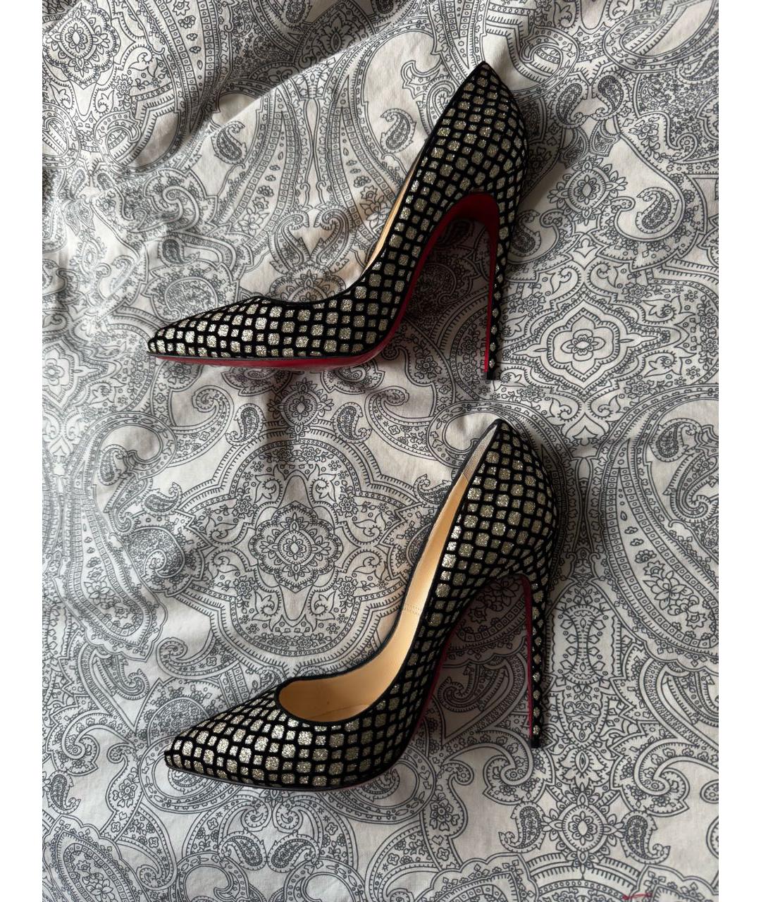 CHRISTIAN LOUBOUTIN Золотые туфли, фото 4