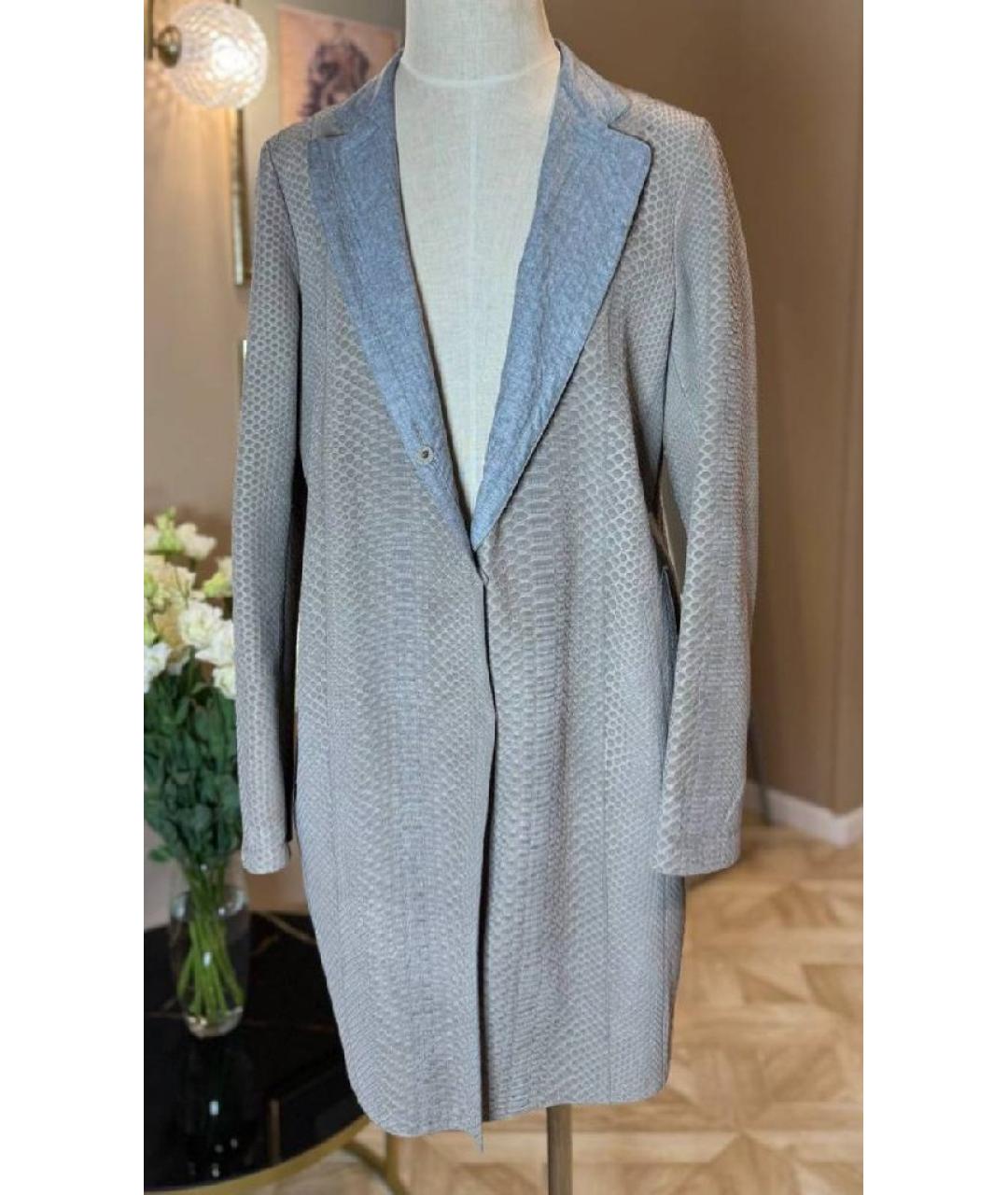 BRUNELLO CUCINELLI Серое пальто, фото 9