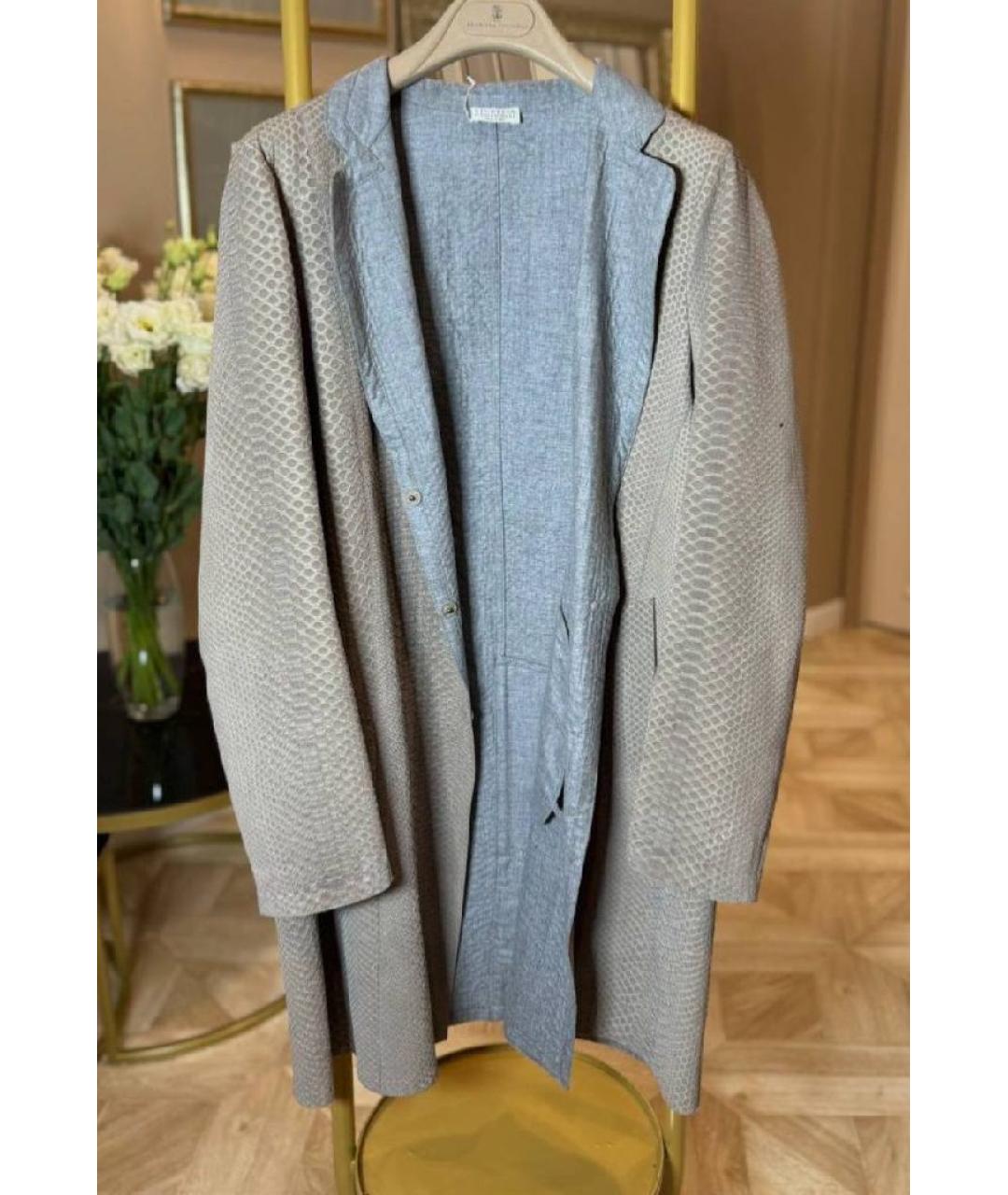 BRUNELLO CUCINELLI Серое пальто, фото 5