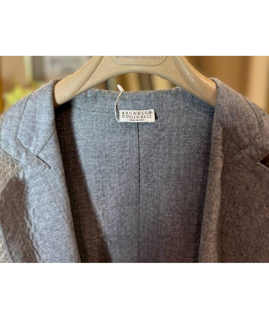 BRUNELLO CUCINELLI Серое пальто, фото 3