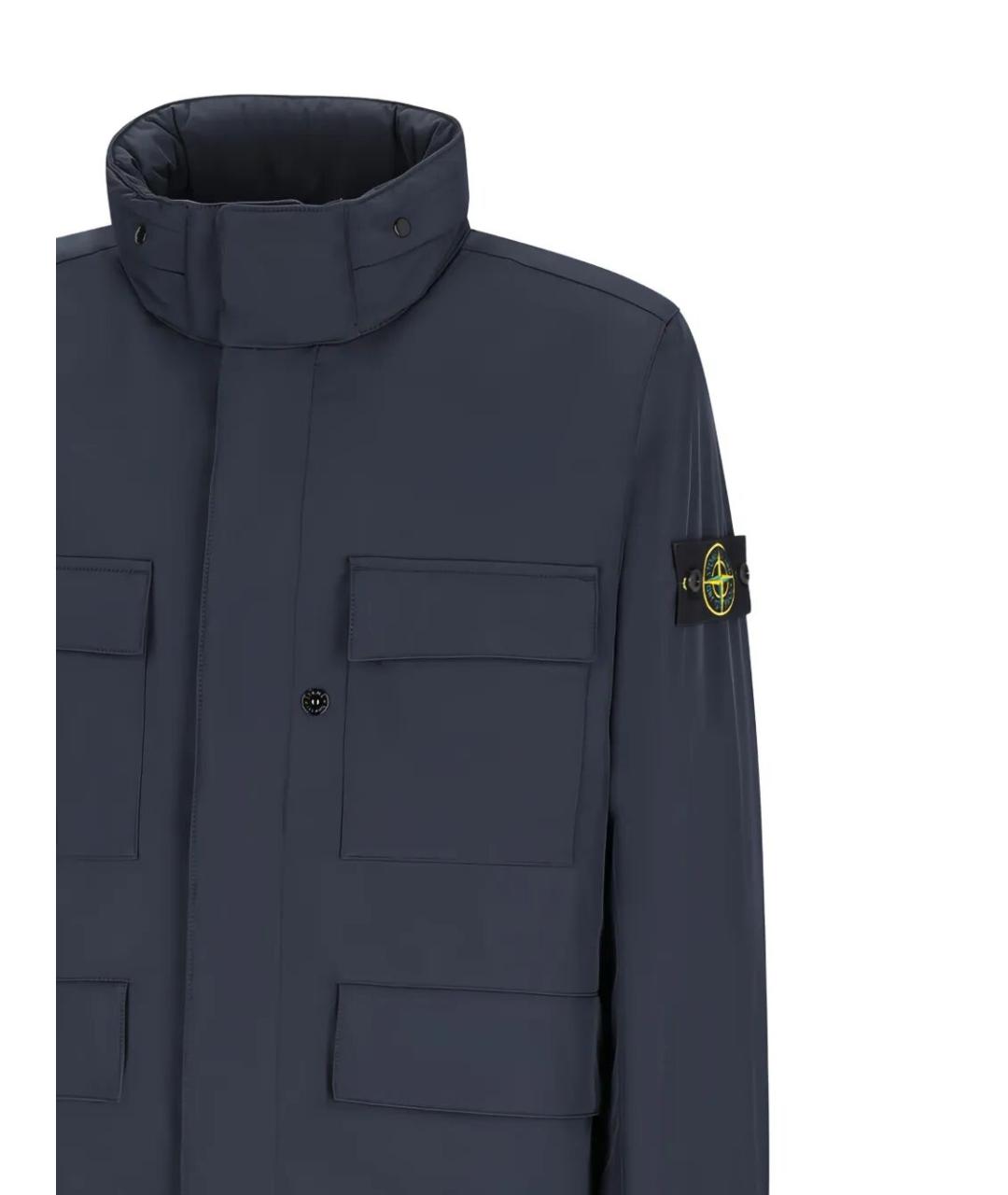 STONE ISLAND Синяя полиэстеровая куртка, фото 3
