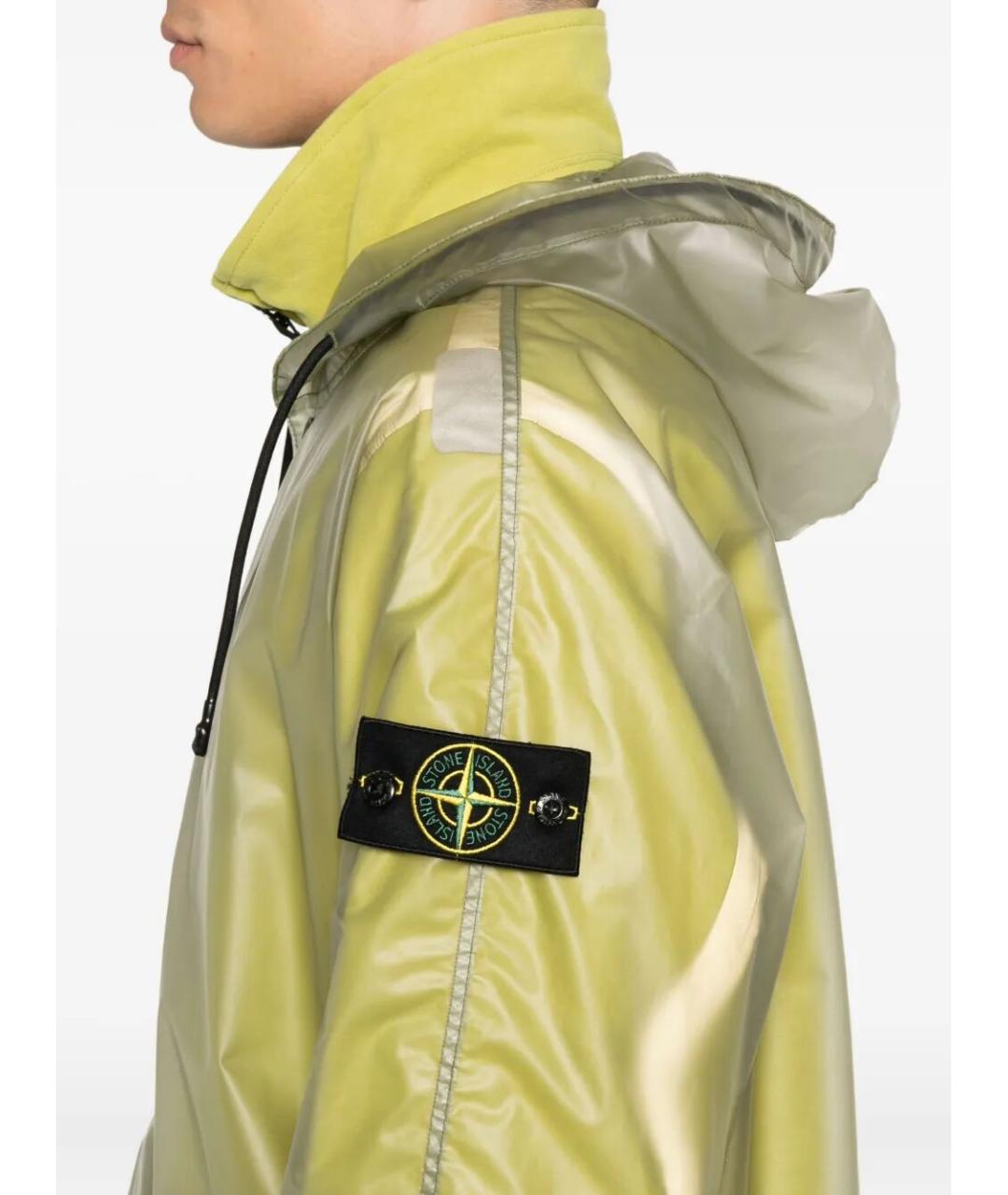 STONE ISLAND Салатовая полиамидовая куртка, фото 6