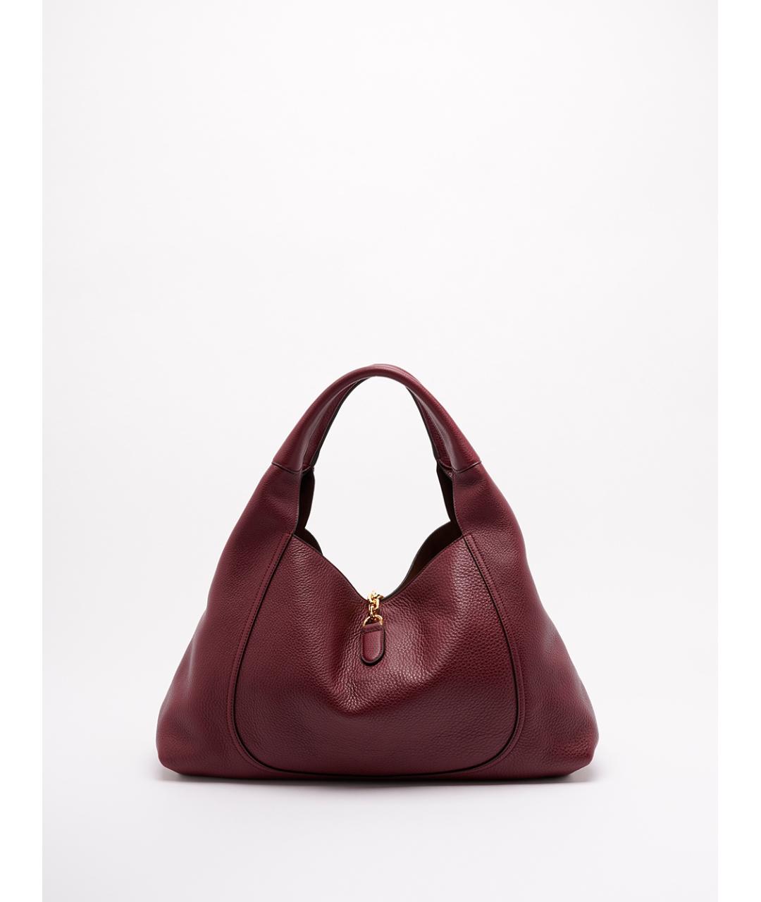 GUCCI Бордовая кожаная сумка тоут, фото 2