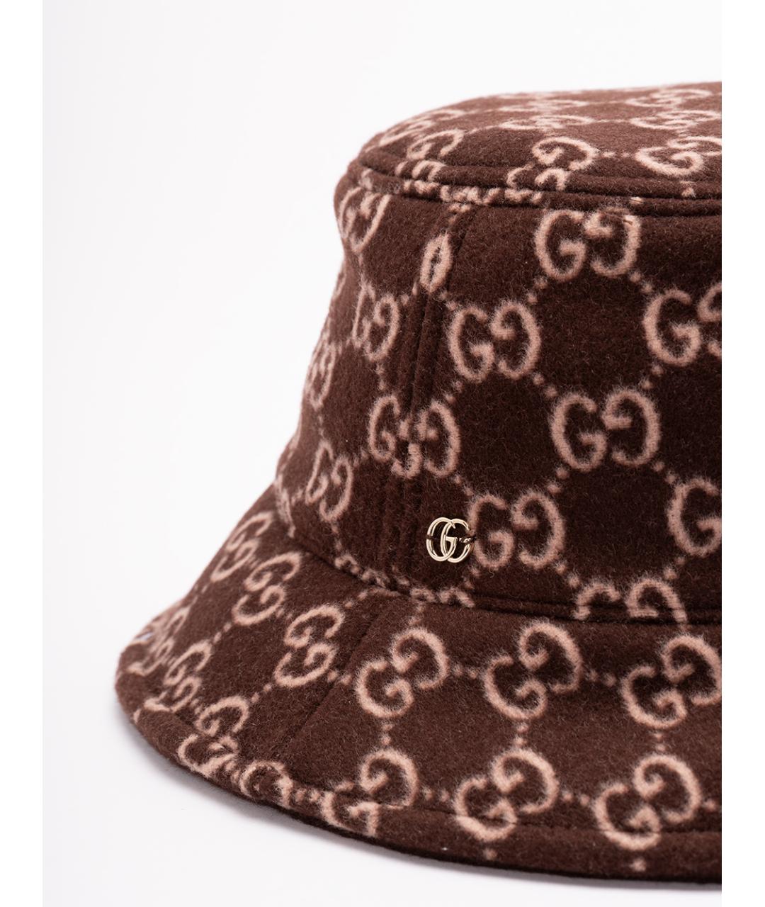 GUCCI Бордовая шерстяная панама, фото 3