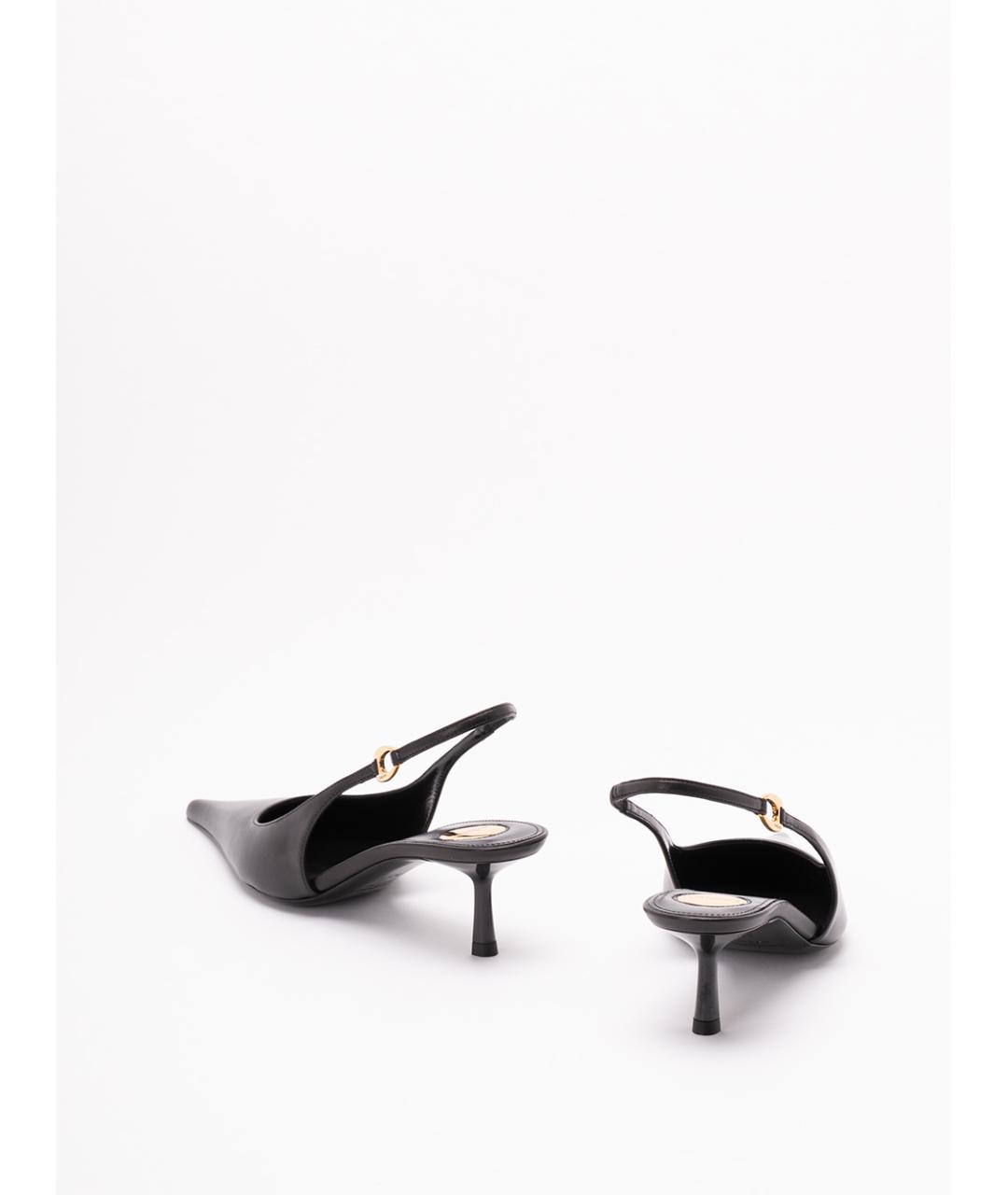 SAINT LAURENT Черные кожаные туфли, фото 3