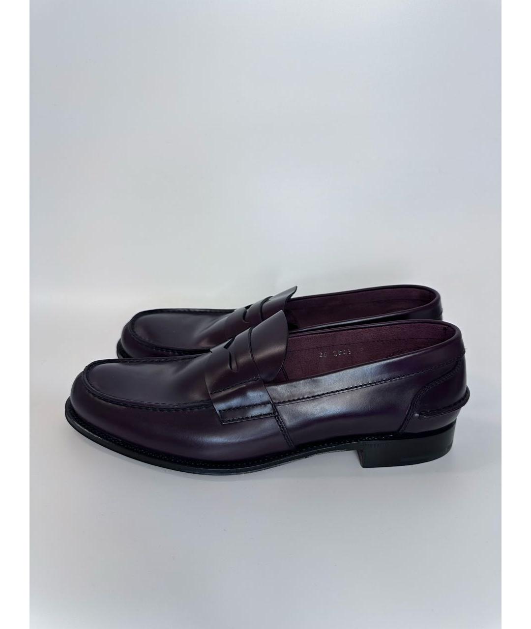 PRADA Бордовые кожаные лоферы, фото 3