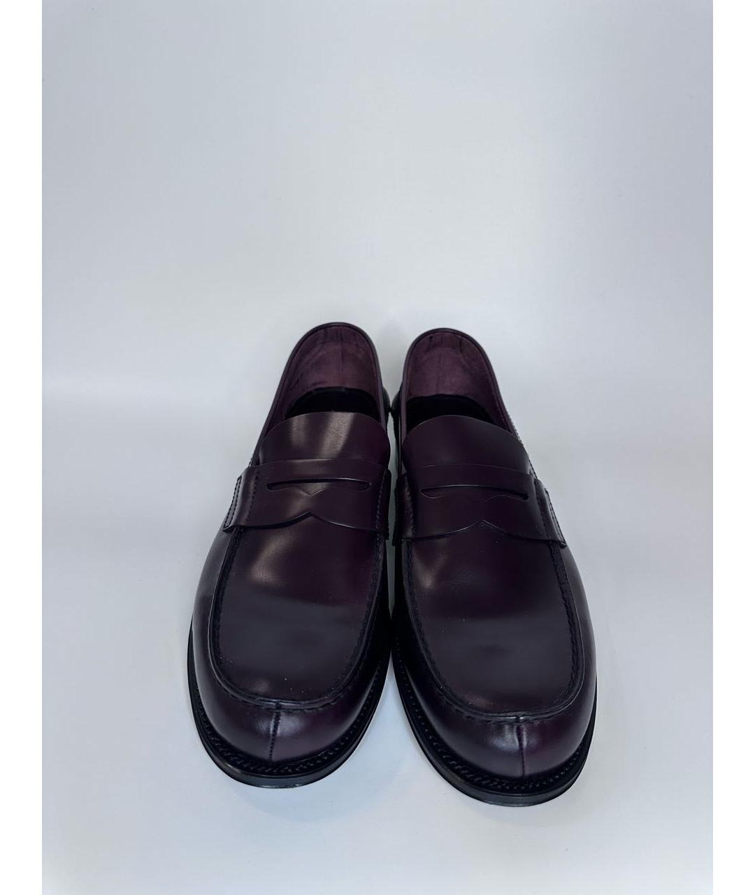 PRADA Бордовые кожаные лоферы, фото 4