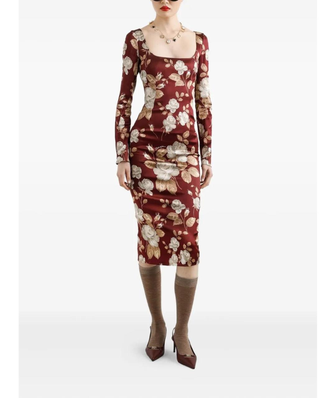 DOLCE&GABBANA Мульти вискозное платье, фото 2