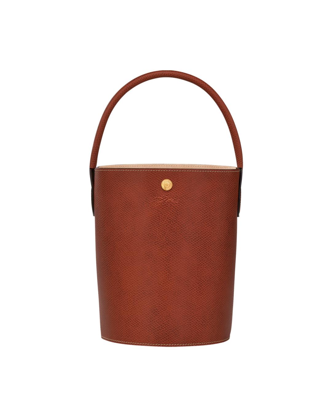 LONGCHAMP Коричневая кожаная сумка через плечо, фото 1