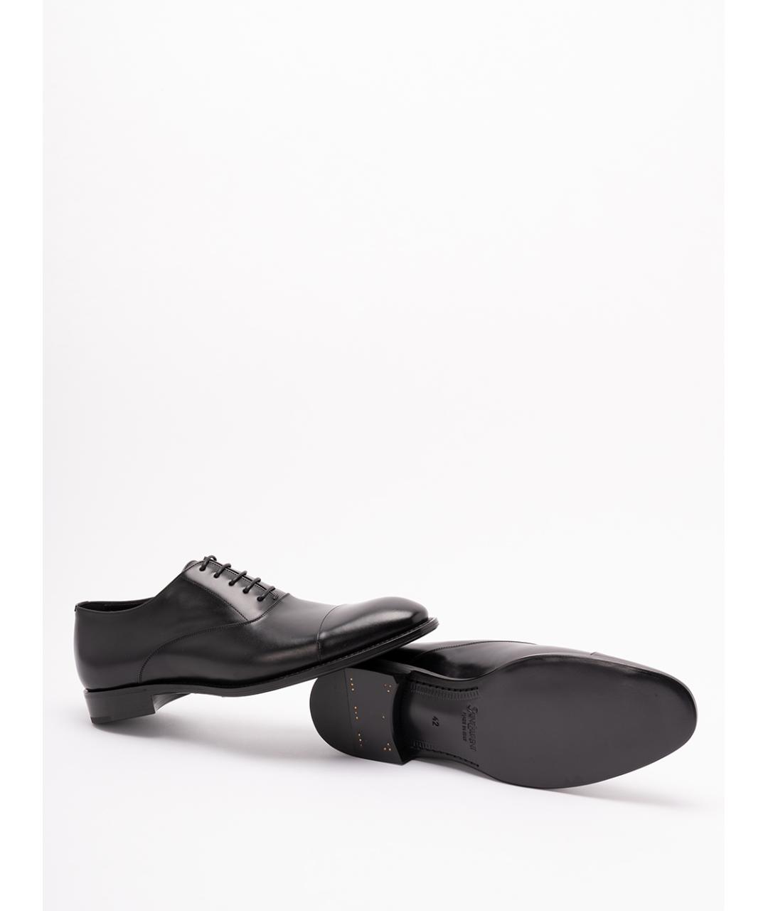 SAINT LAURENT Черные кожаные туфли, фото 4