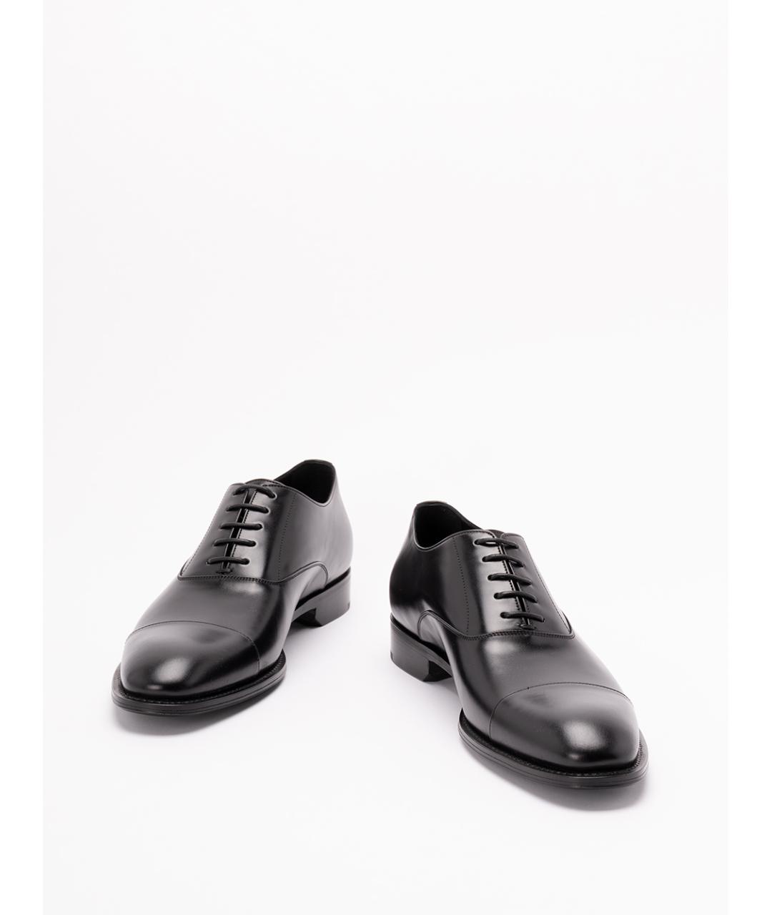 SAINT LAURENT Черные кожаные туфли, фото 2