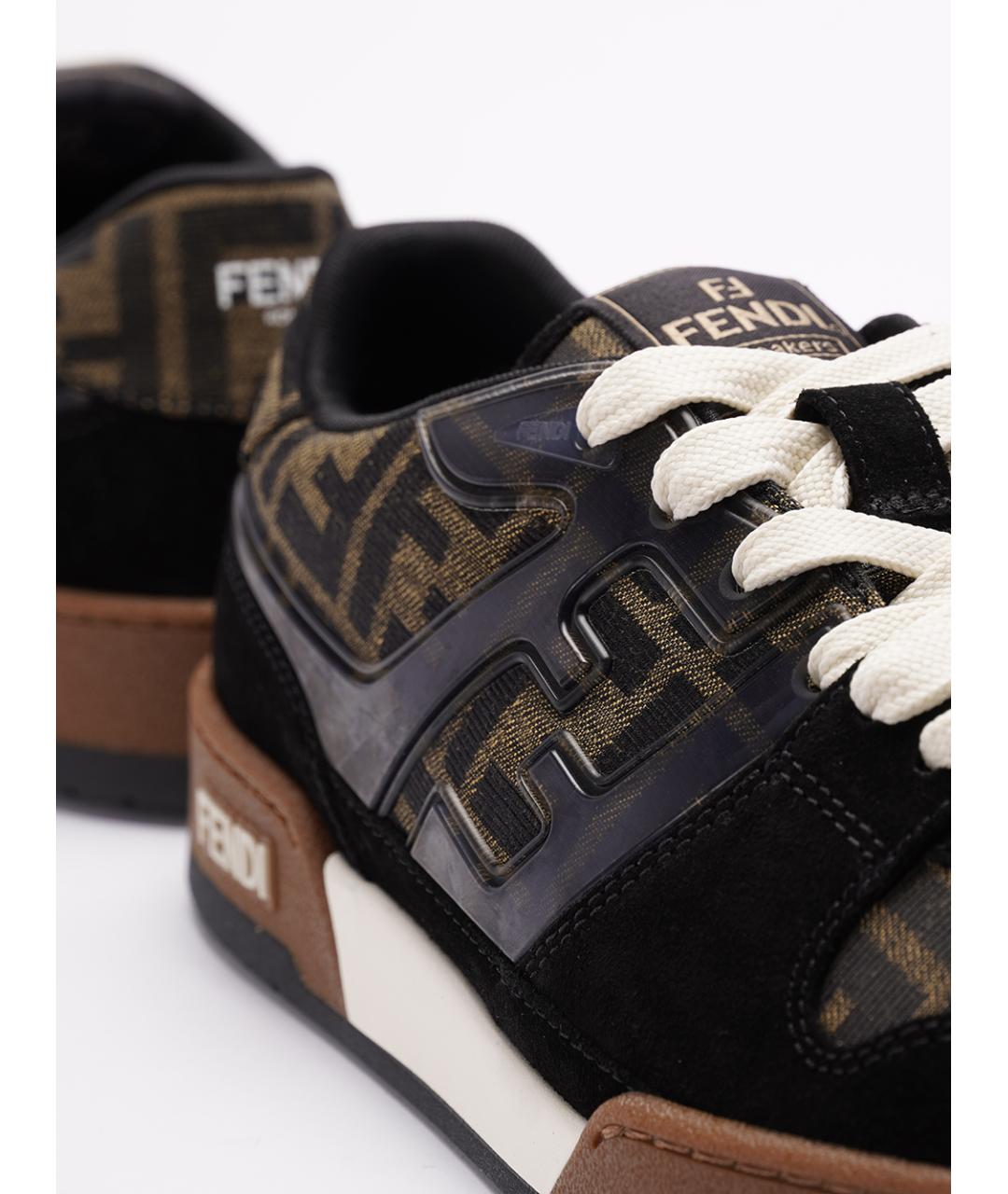 FENDI Черные низкие кроссовки / кеды, фото 6