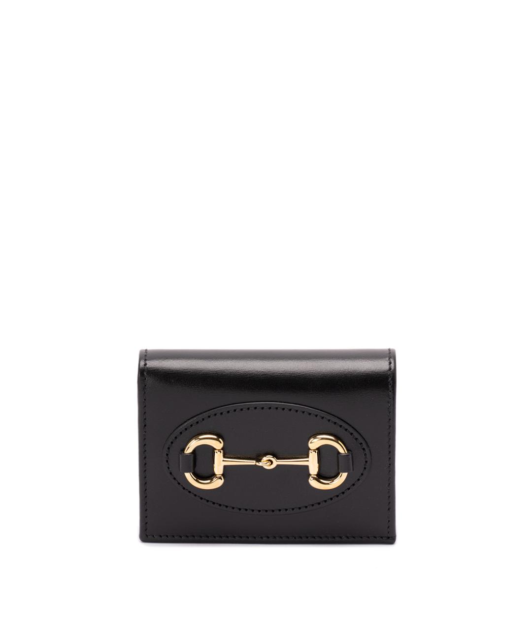 GUCCI Черный кожаный кошелек, фото 1