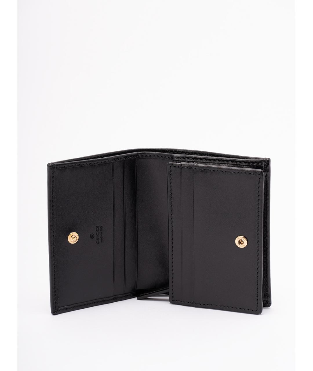 GUCCI Черный кожаный кошелек, фото 3