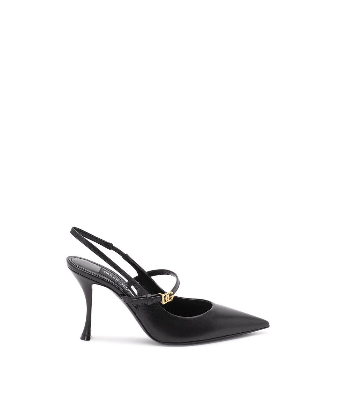 DOLCE&GABBANA Черные кожаные туфли, фото 1