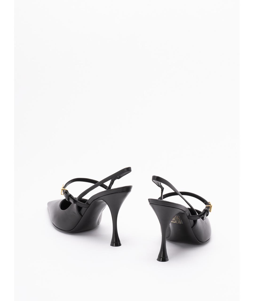 DOLCE&GABBANA Черные кожаные туфли, фото 3