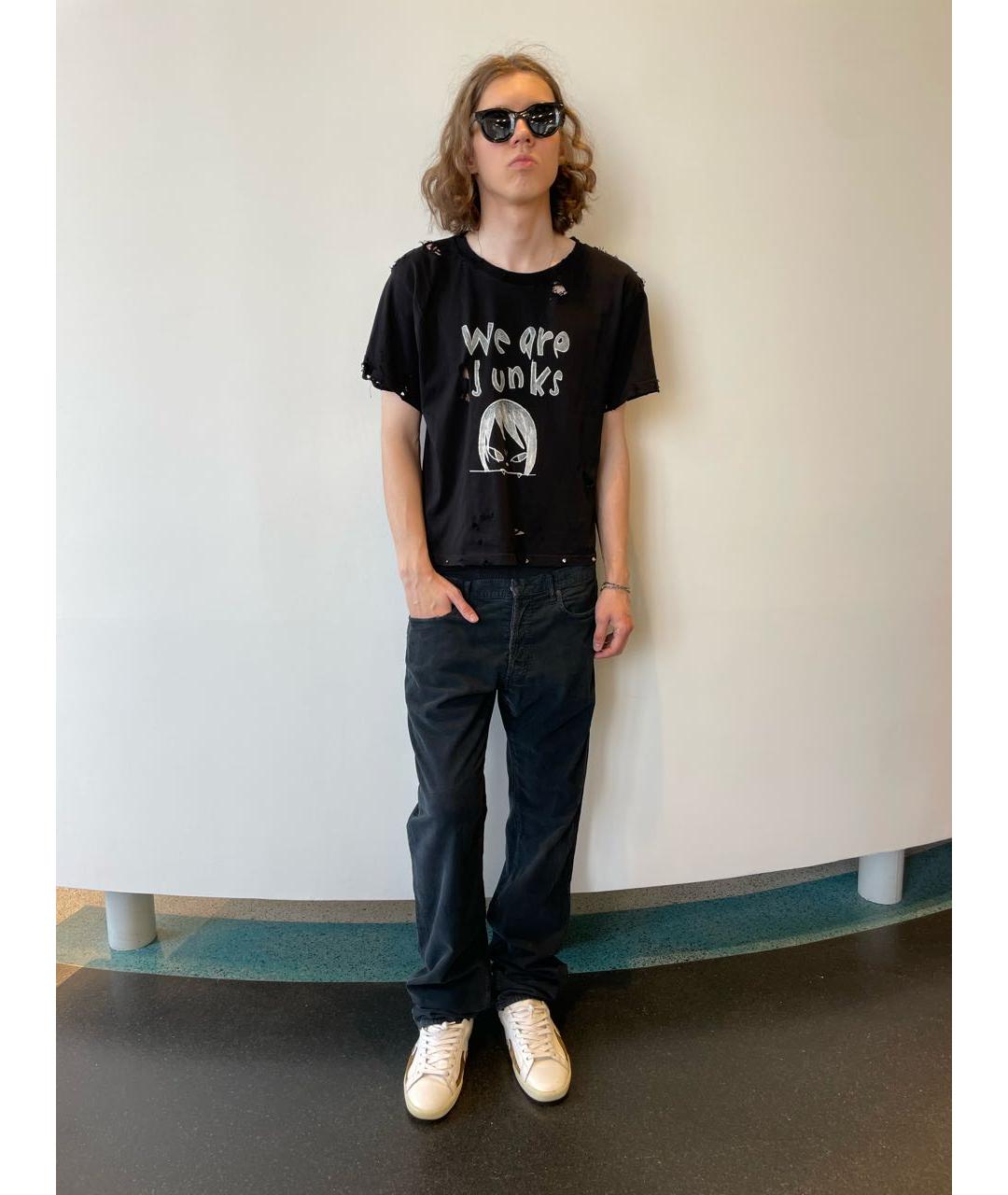 DIOR HOMME Черные хлопковые повседневные брюки, фото 8