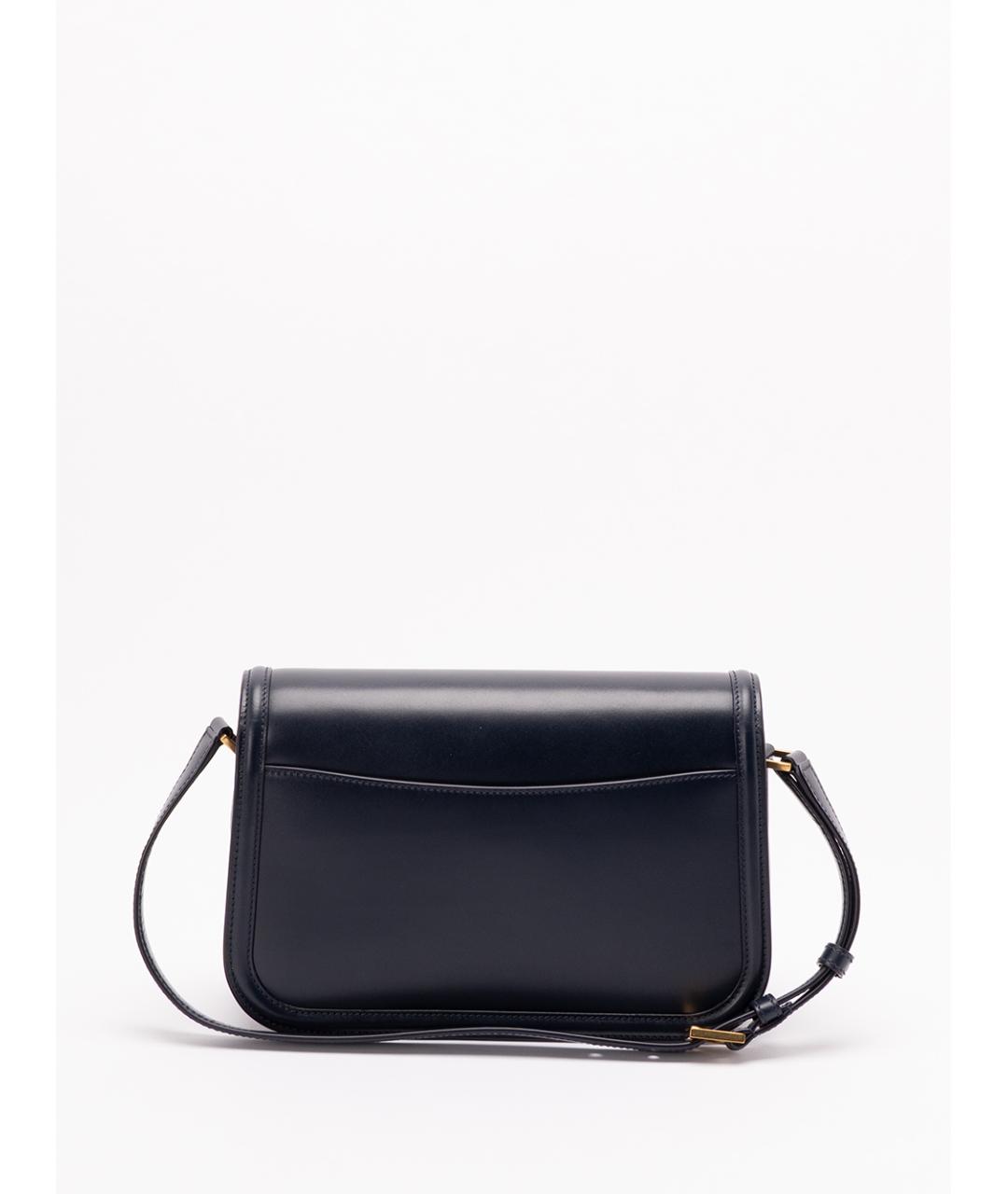 SAINT LAURENT Темно-синяя кожаная сумка через плечо, фото 2