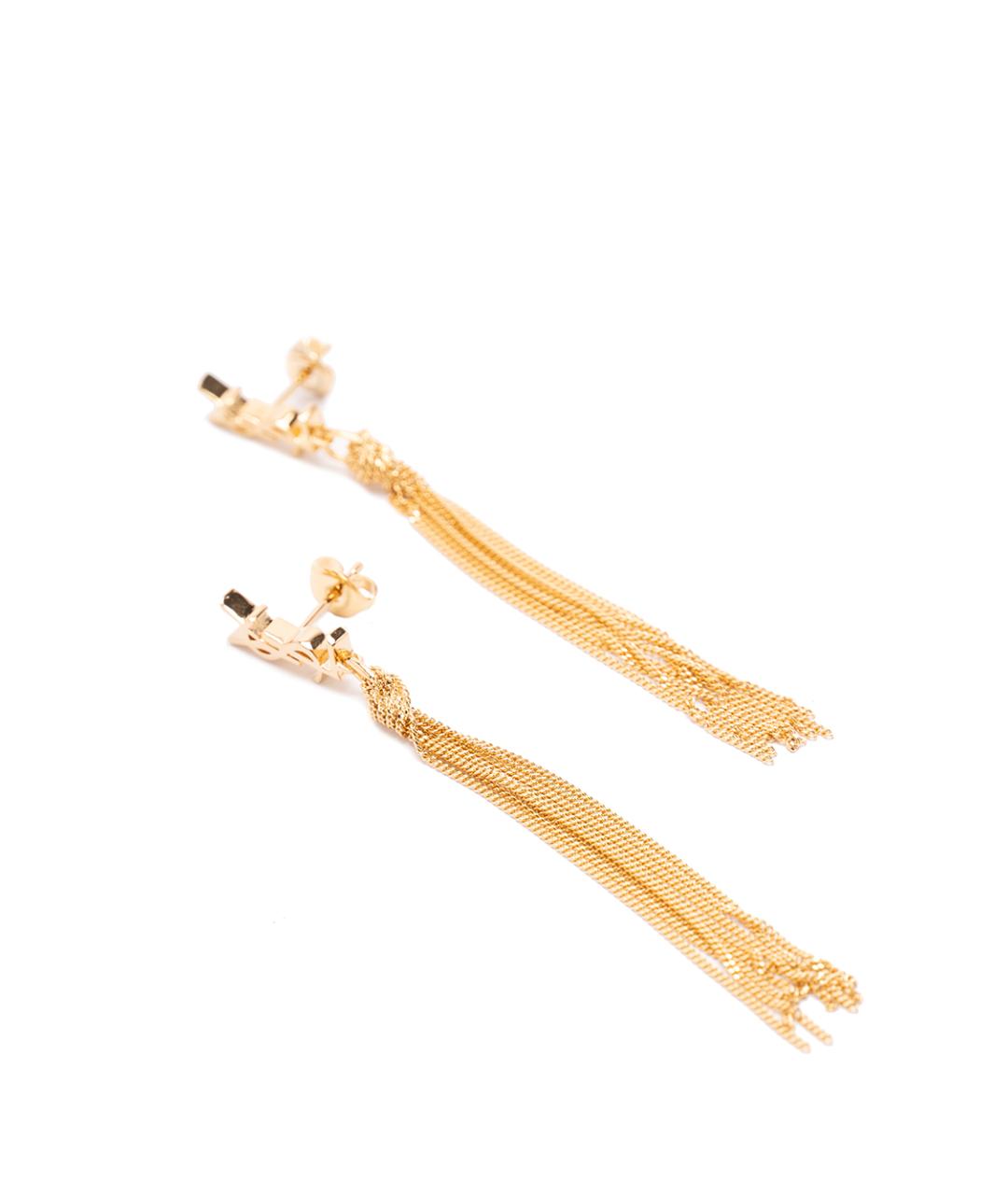 SAINT LAURENT Золотые металлические серьги, фото 4