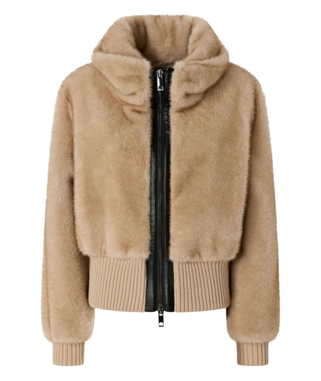 PINKO Бежевая полиэстеровая куртка, фото 1