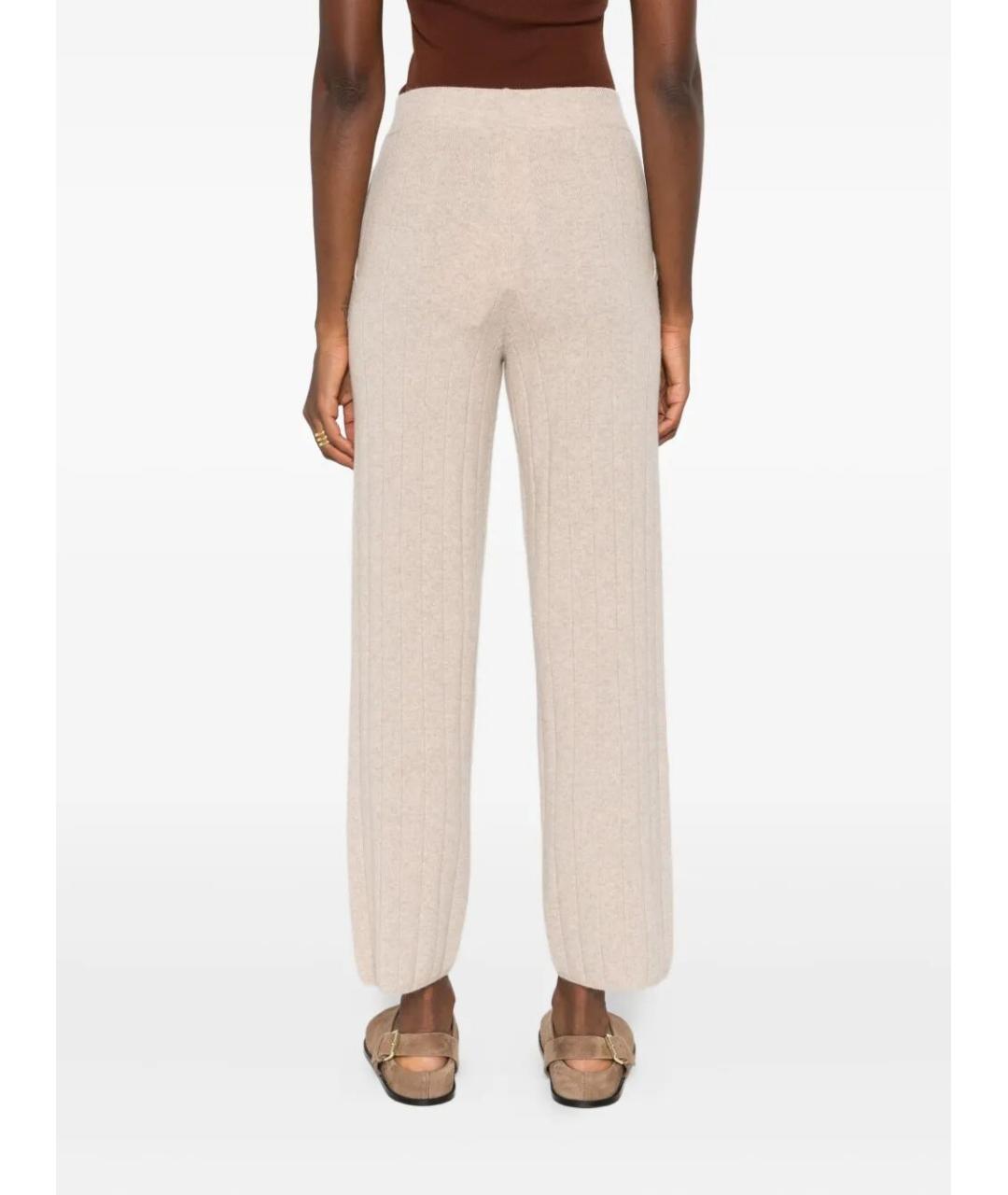 MAX MARA Бежевые кашемировые прямые брюки, фото 3