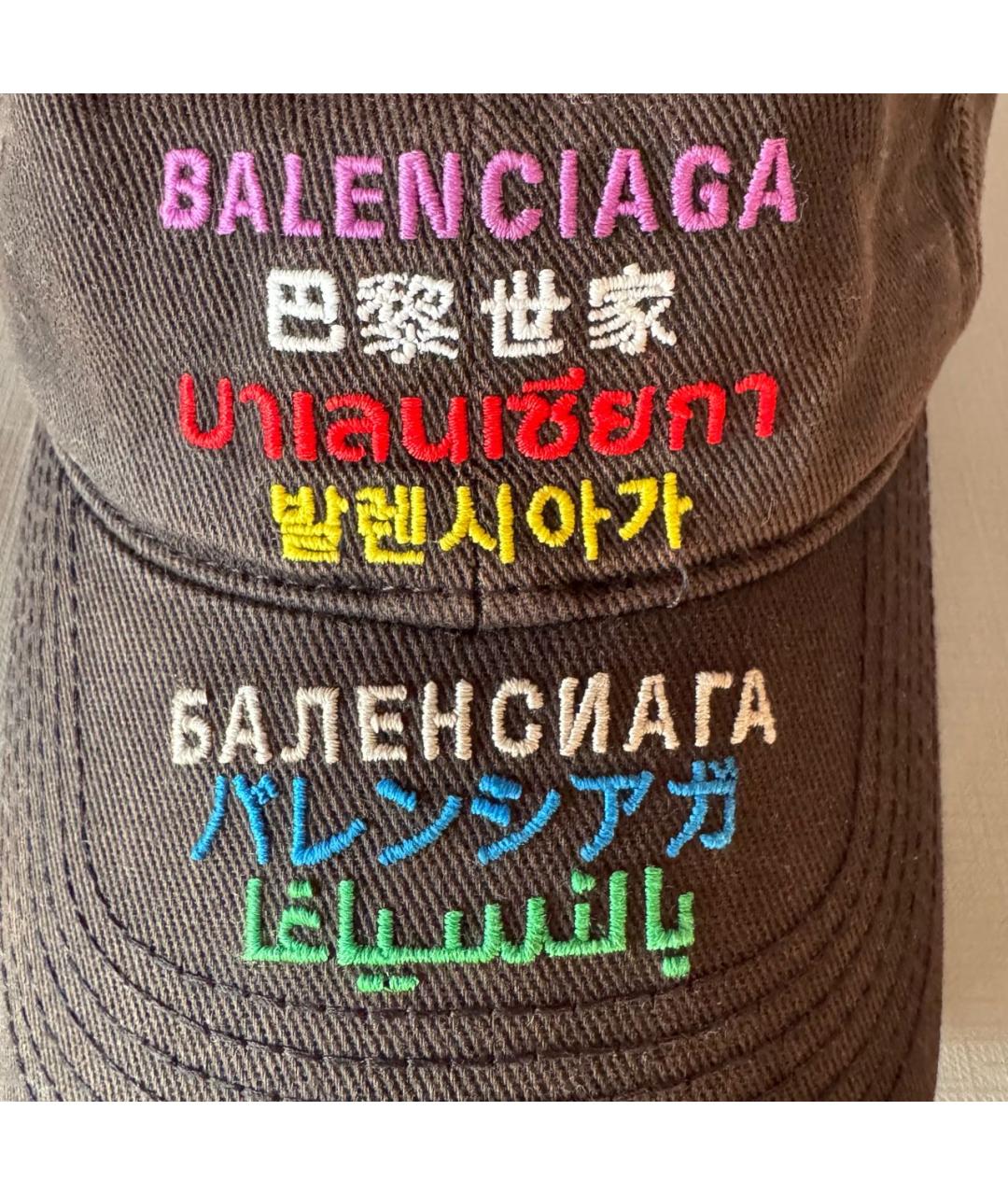 BALENCIAGA Черная хлопковая кепка, фото 4