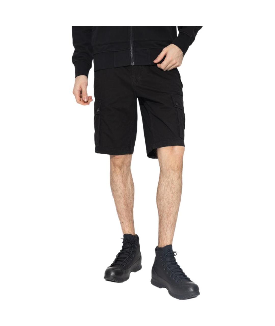 STONE ISLAND Черные шорты, фото 4