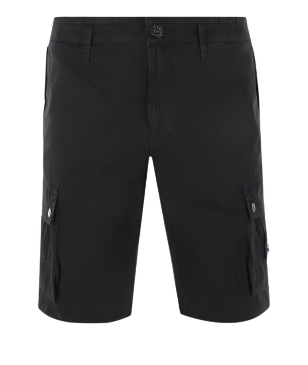 STONE ISLAND Черные шорты, фото 1