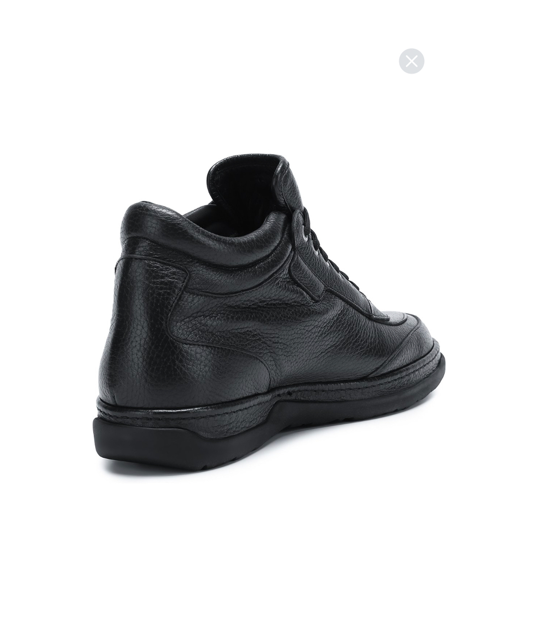 ZILLI Черные кожаные высокие кроссовки / кеды, фото 4