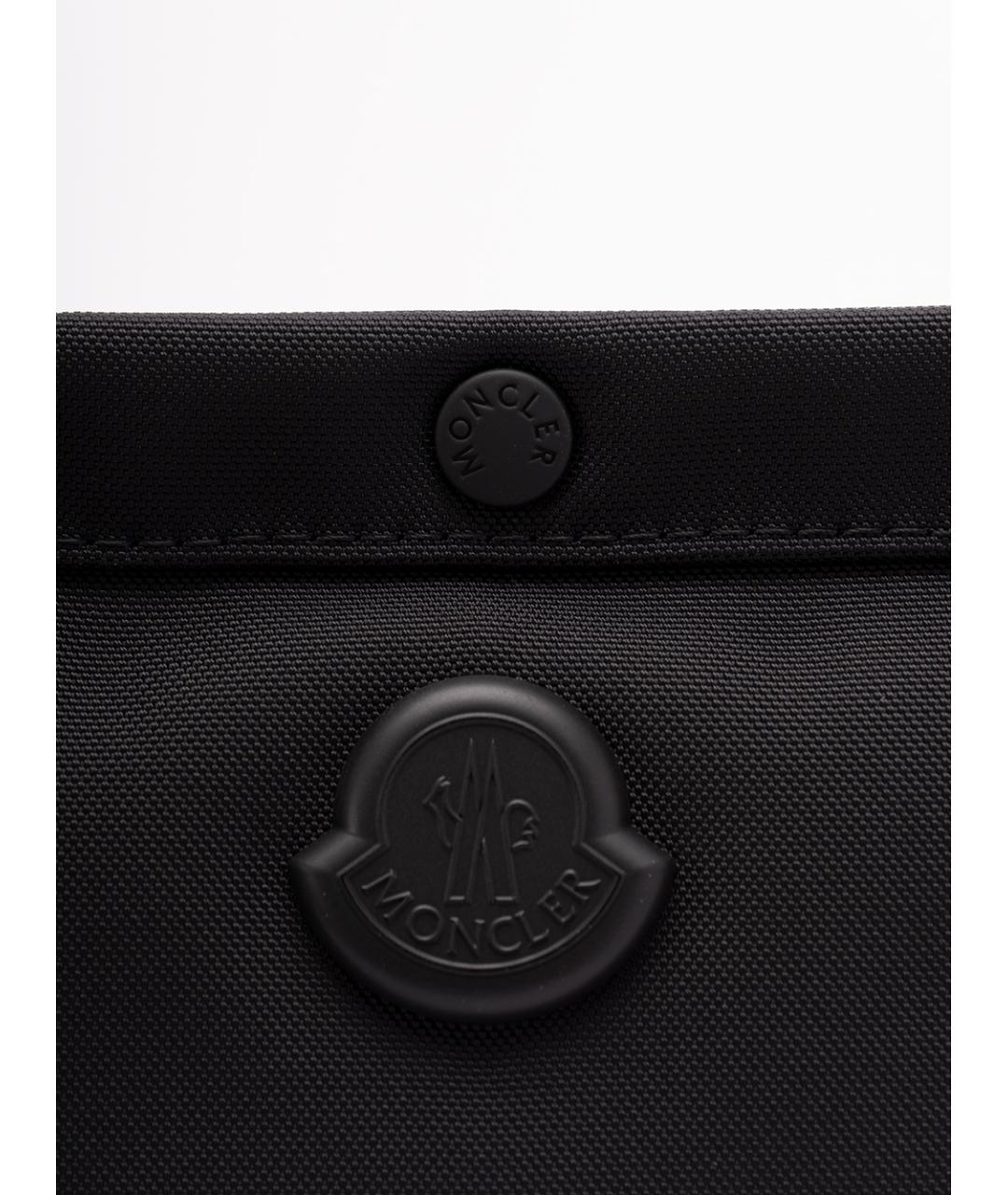 MONCLER Черная синтетическая сумка на плечо, фото 4