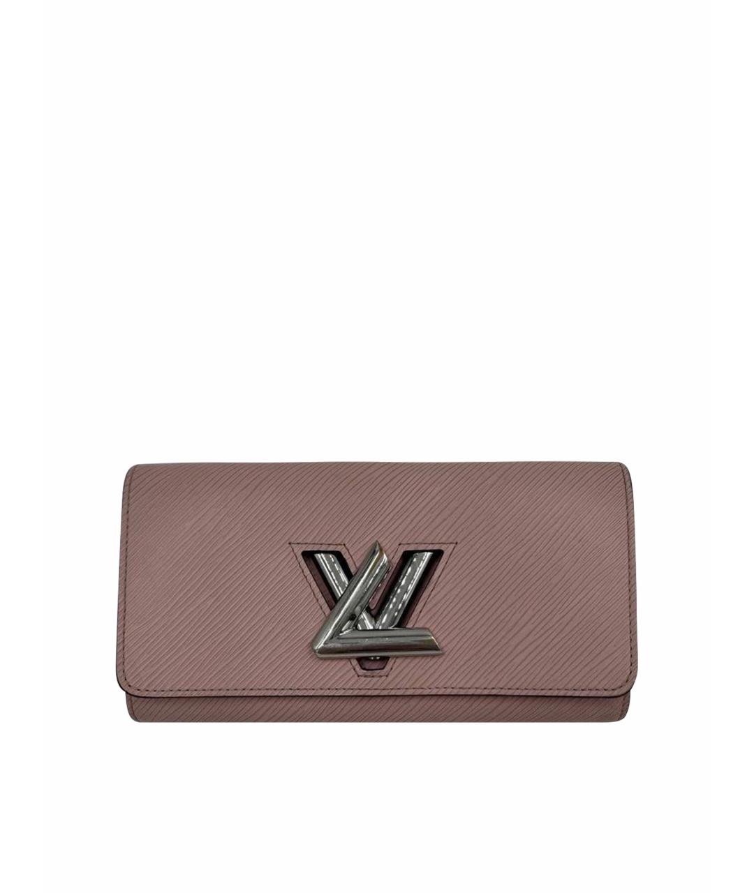 LOUIS VUITTON Розовый кожаный кошелек, фото 1