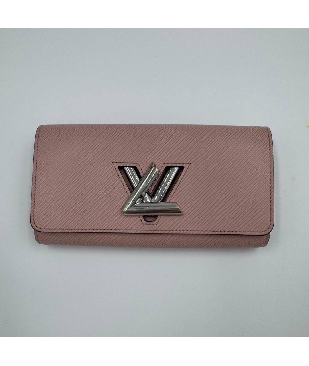 LOUIS VUITTON Розовый кожаный кошелек, фото 9
