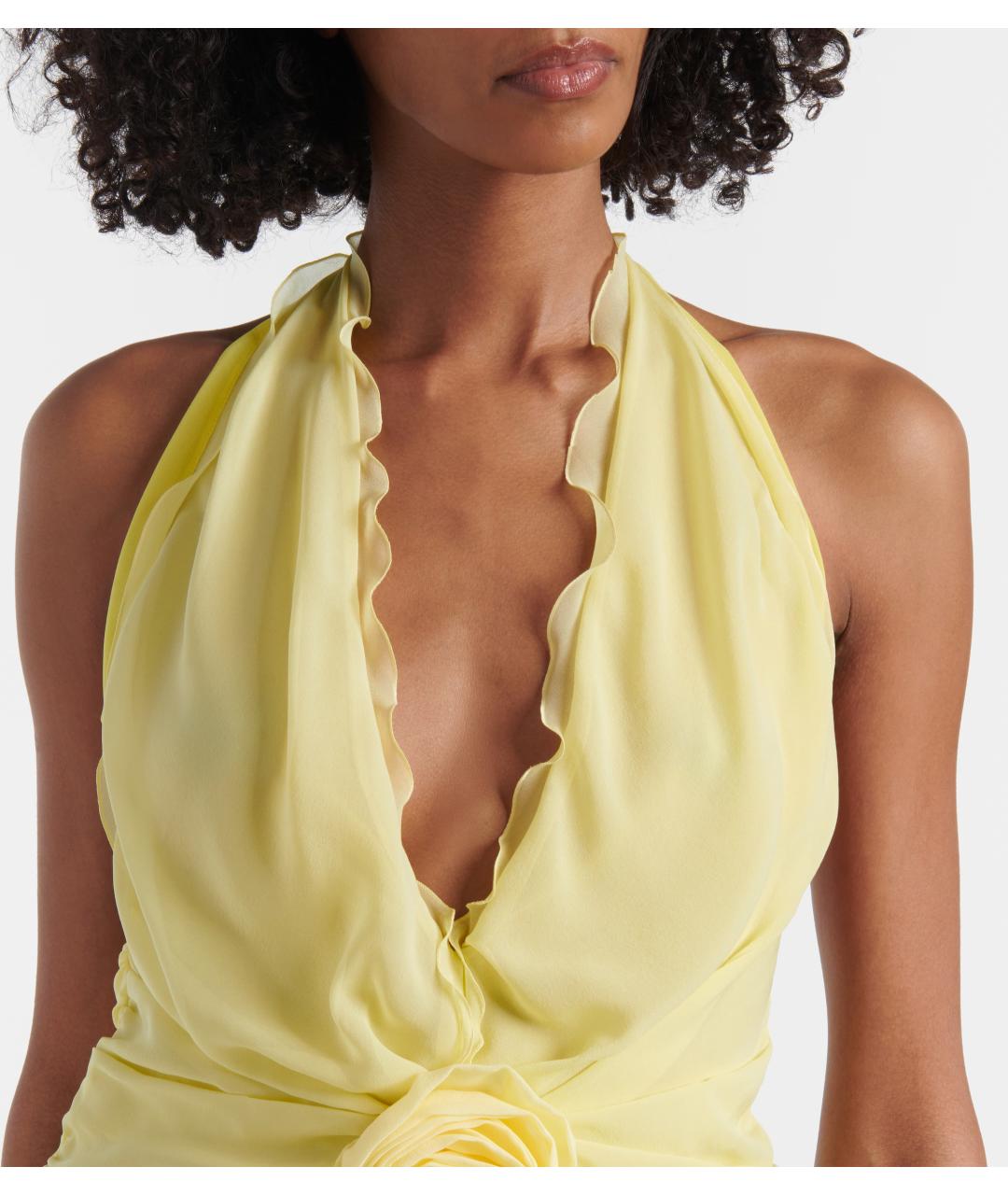 BLUMARINE Желтое коктейльное платье, фото 4