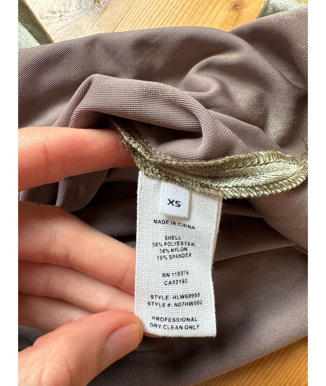 HELMUT LANG Хаки велюровая блузы, фото 5
