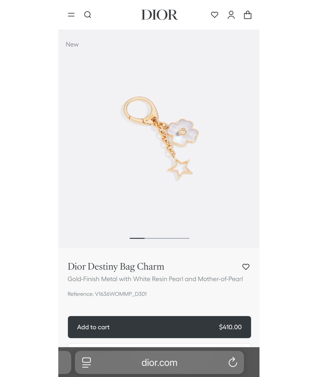 CHRISTIAN DIOR Желтый брелок, фото 7