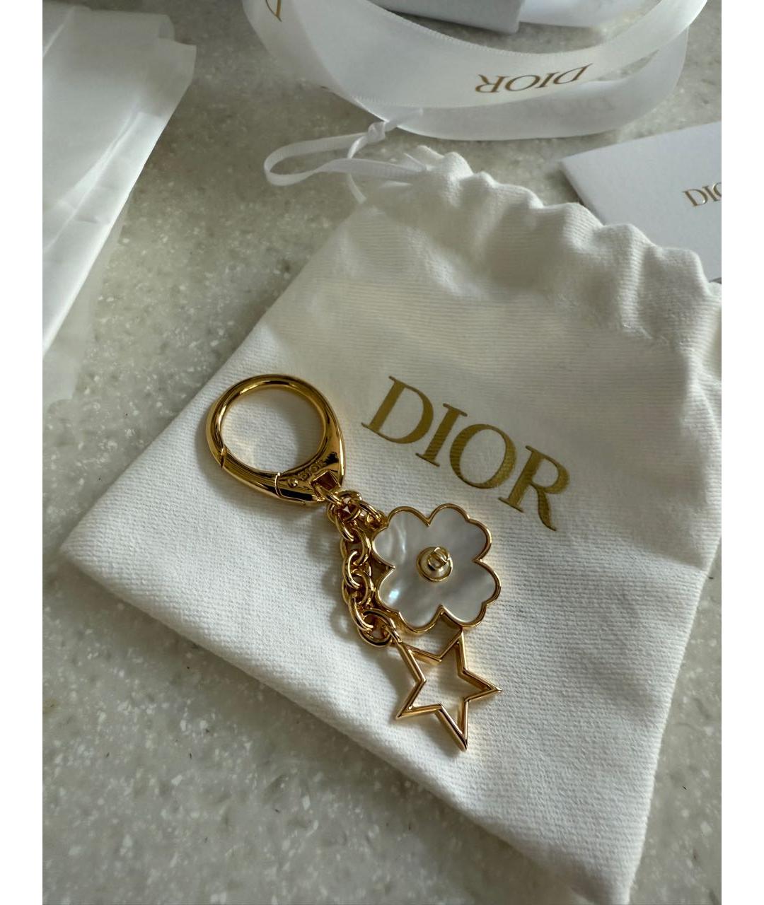 CHRISTIAN DIOR Желтый брелок, фото 4