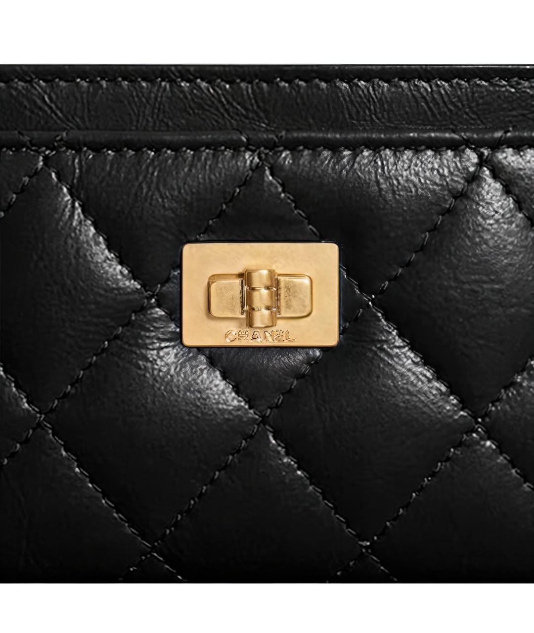 CHANEL Черный кожаный кардхолдер, фото 4