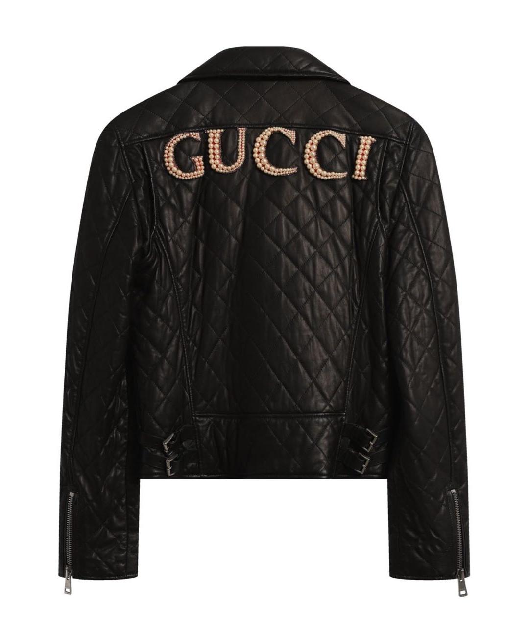 GUCCI Черная кожаная куртка, фото 2